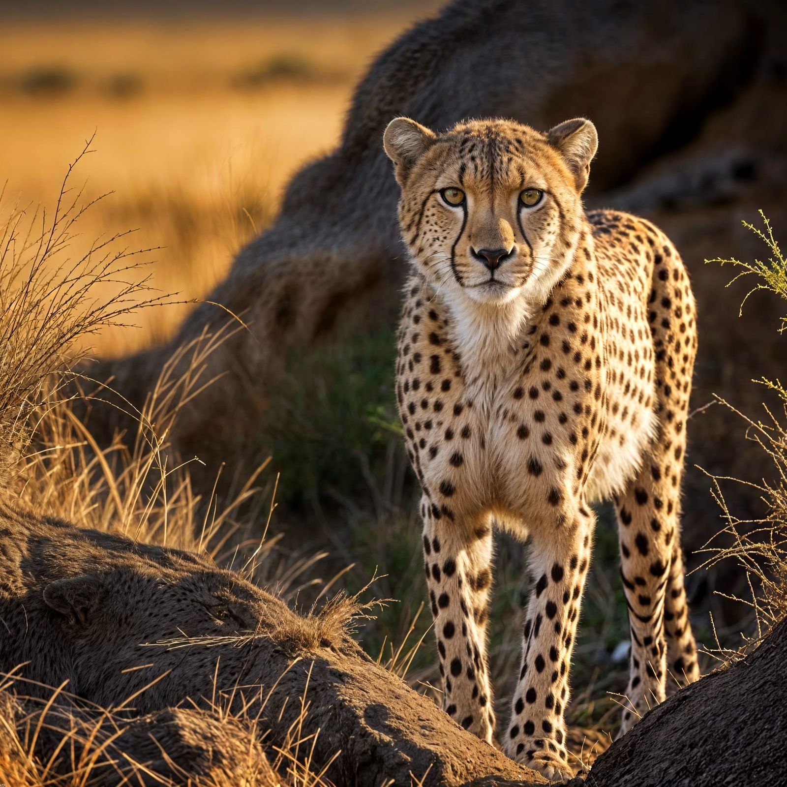 Cheetah on the Serengeti: National Geographic Style