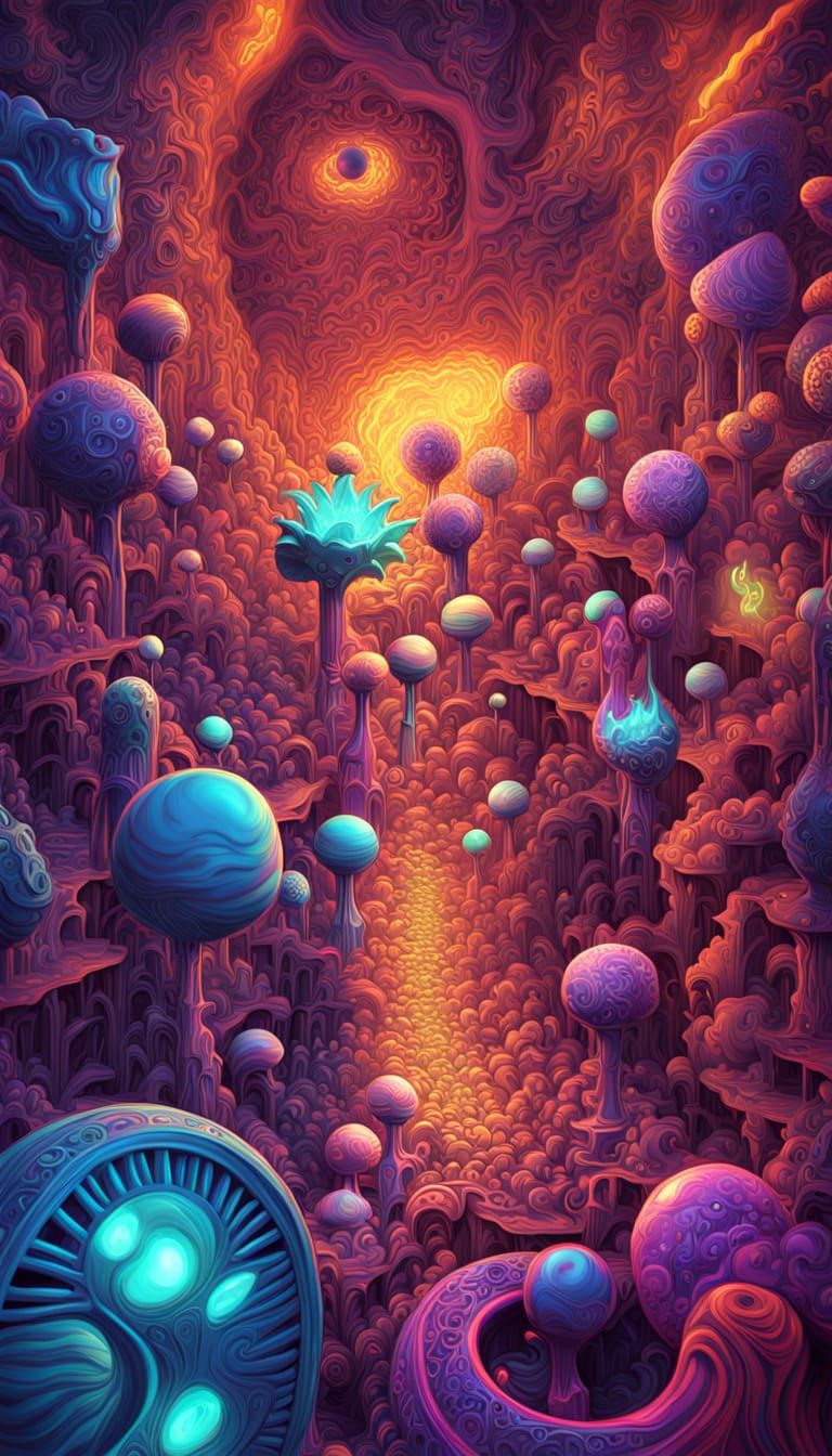 Eldritch Creatures Displayed on Vibrant Canvases