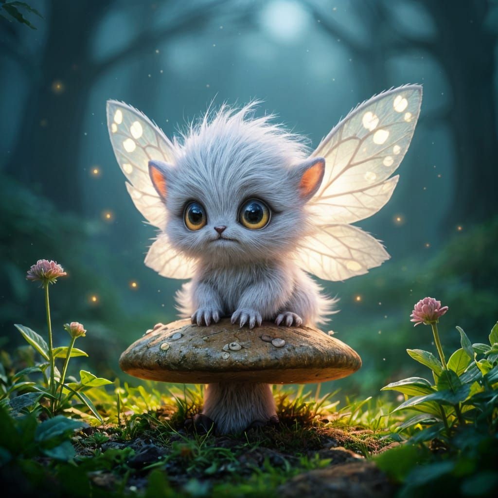 Adorable Fantasy Creature Illustration