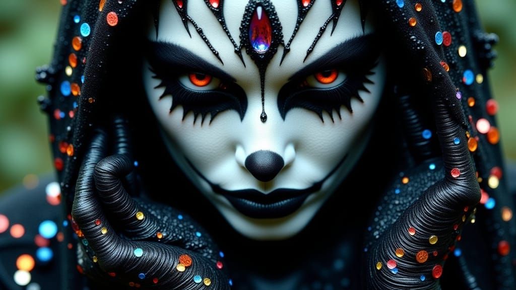 Mysterious Sequined Raveners in Dark Fantasy Style