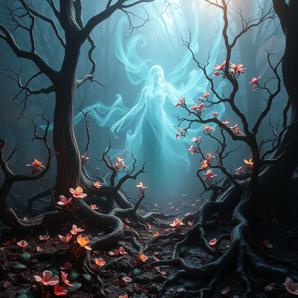 Mystical Being Summons Life in Ancient Forest