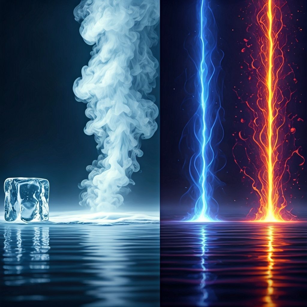 Nature's Opposites: Water States from Ice to Plasma
