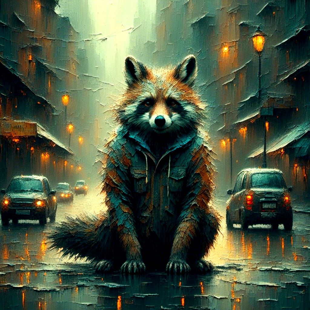 Red Fox in a city street.......