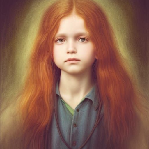 Father and Son Reading, Rossetti Style