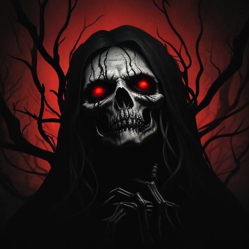 Dark Surrealism: Woman's Scream in Shadow