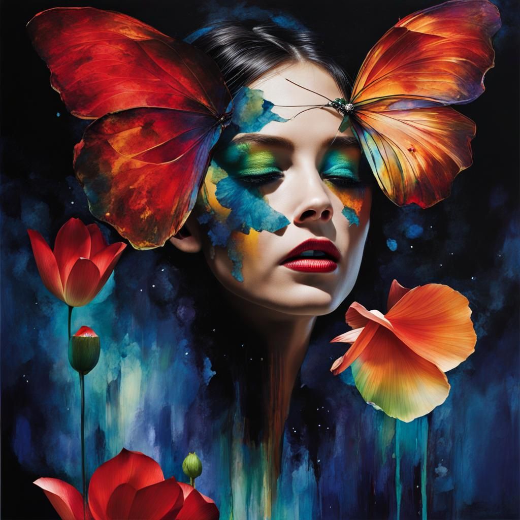 Soul Rising: Gothic Alcohol Ink Surrealism