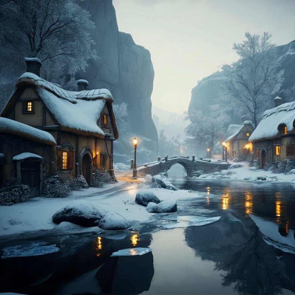 Winter Wonderland in a Quaint Provencal Village