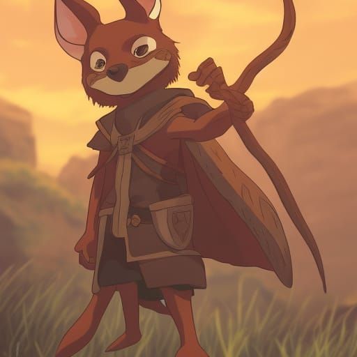 Fantasy Kobold Portrait in Anime Style