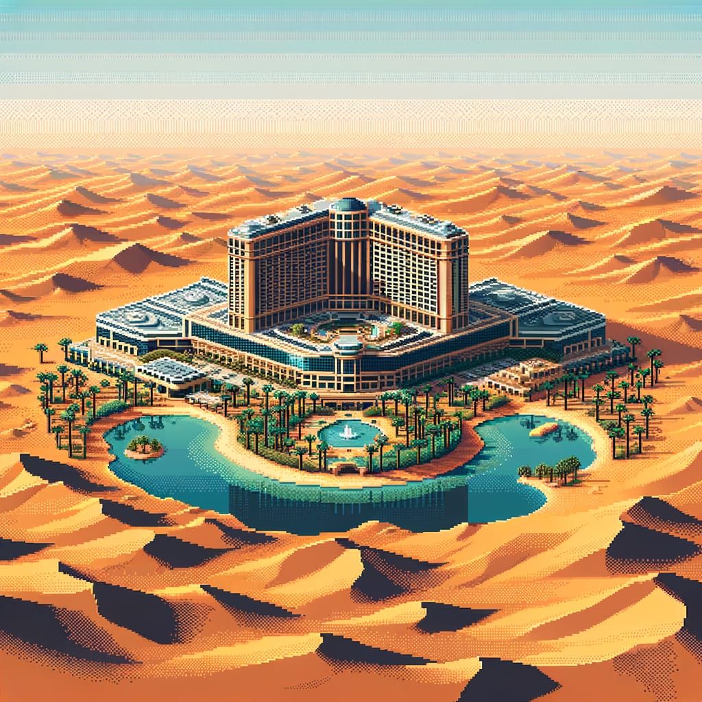 Desert Oasis: A Pixel Art Hotel & Casino