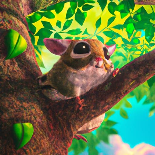 Cute Squirrel in Anime Style, Ghibli Key Visual