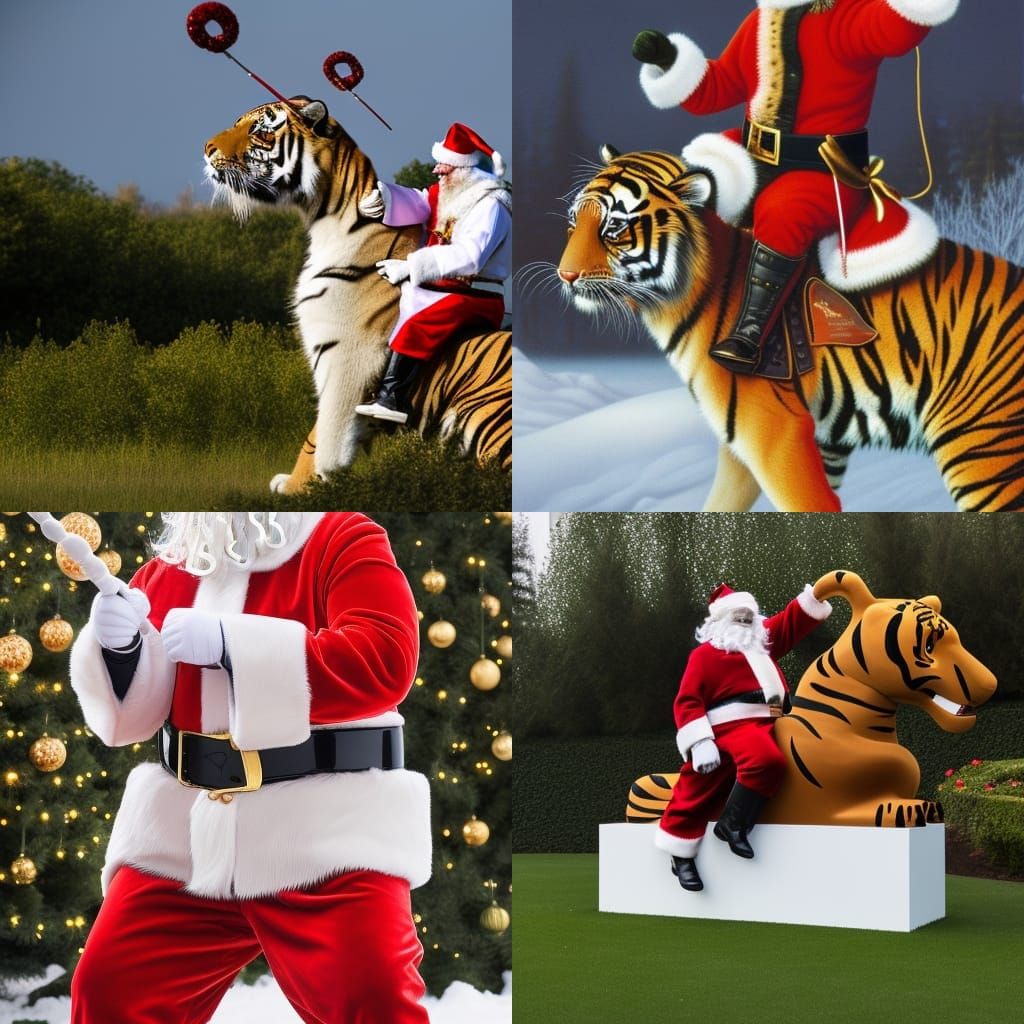 Santa Claus Rides a Tiger