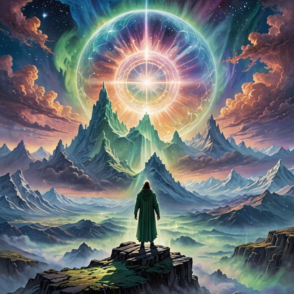 on God's flat realm made a globe