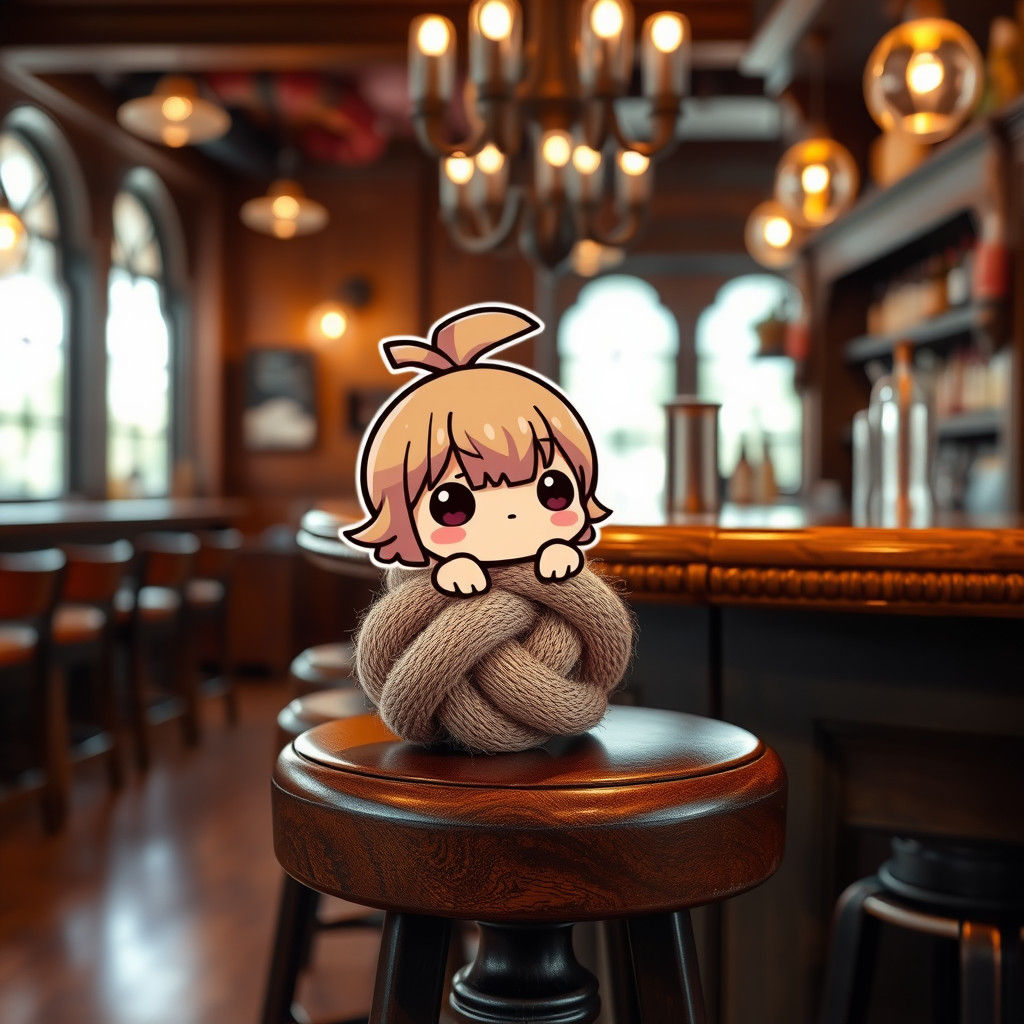 Cute Chibi Frayed Knot at The Bar