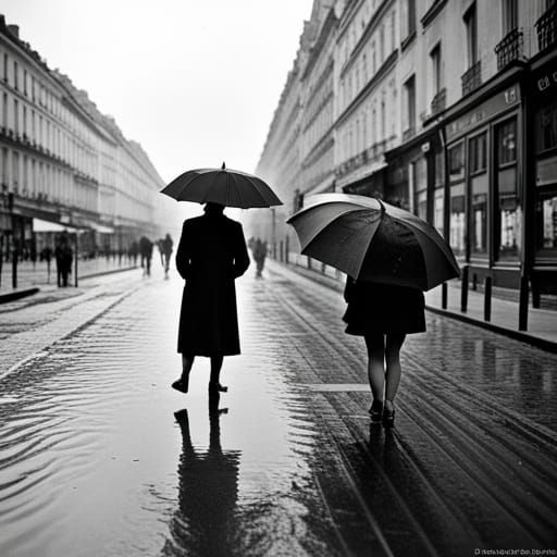 Poetic Paris Streets in the Rain