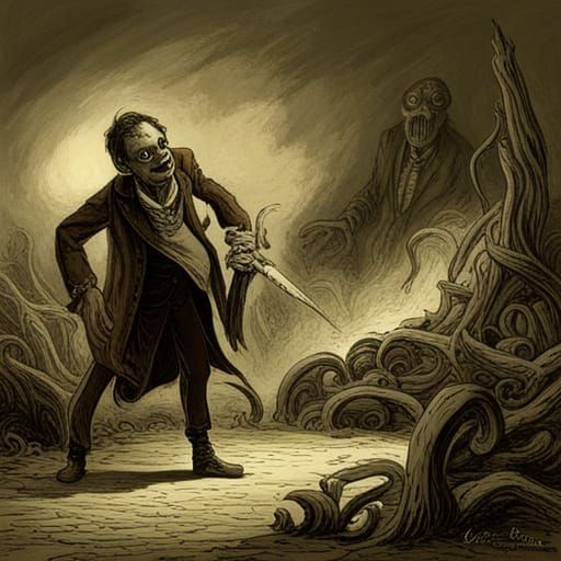 Horrific Scene in Doré Style