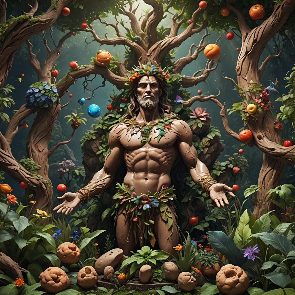 God Creates Adam: Detailed Matte Painting