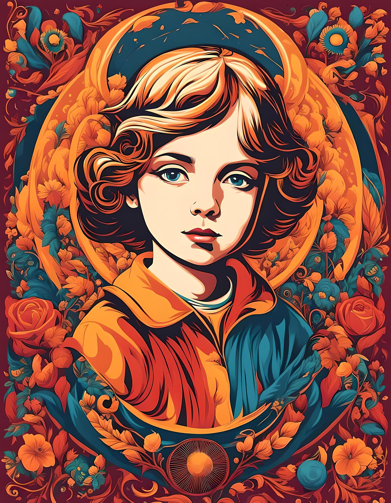 Poster to 1 June - caring and defense child. Grafic 2D. Comp...