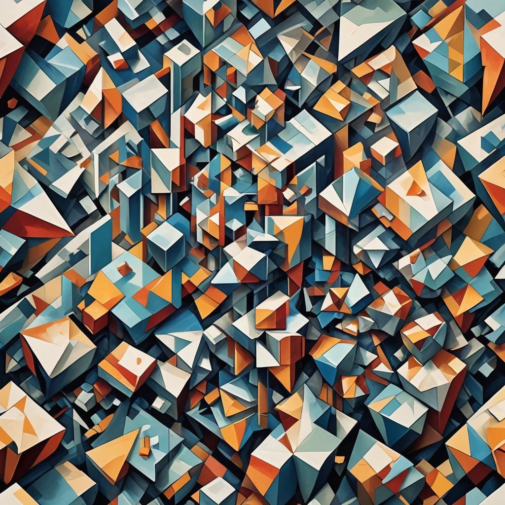 Cubist Frostbite in Geometric Art Deco Style