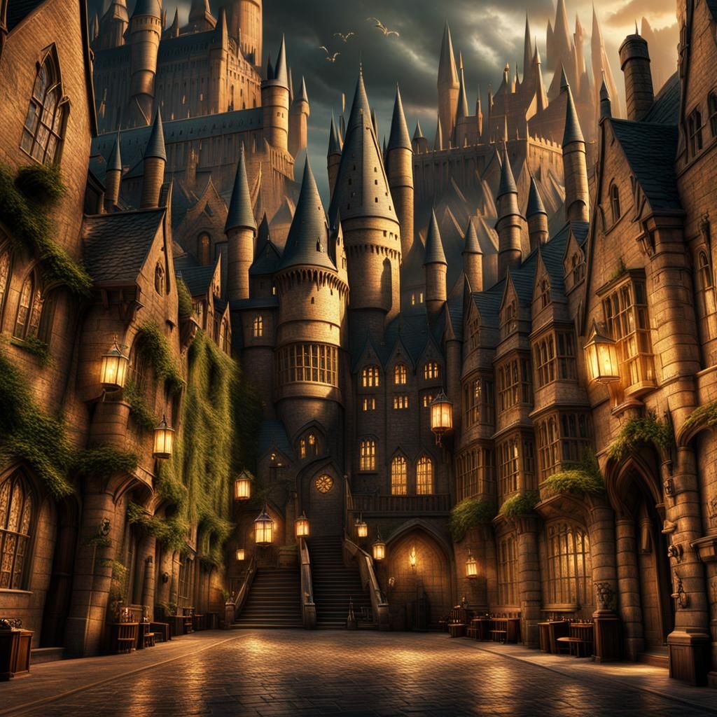 Epic Hogwarts Digital Matte Painting