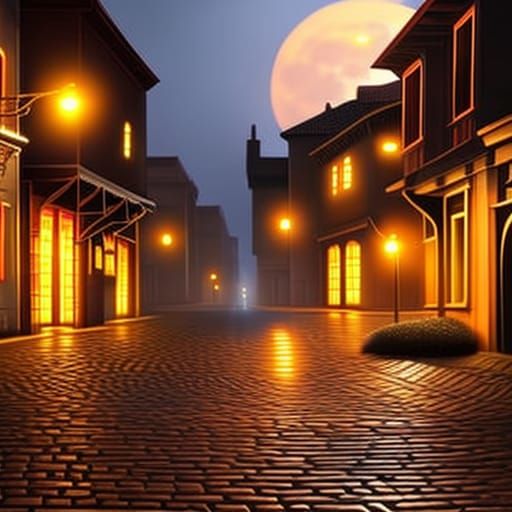 The dark and empty street