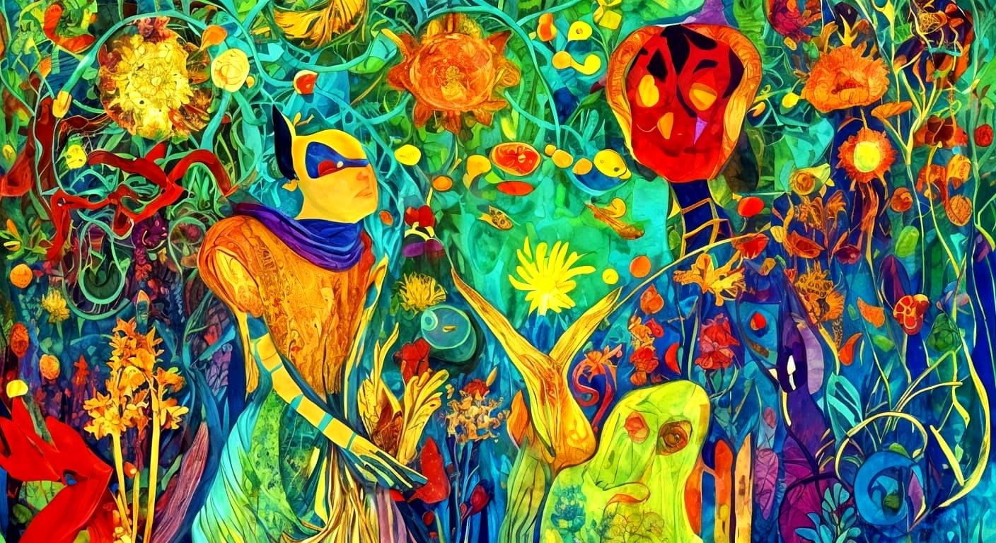 Ephemeral Land Art: Woman in Nature's Embrace