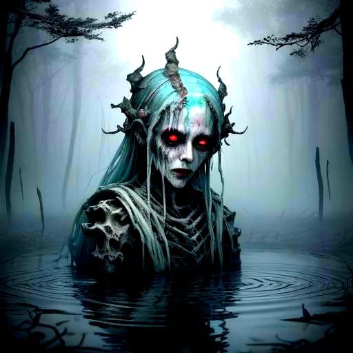 Creepy Female Wraith in Candy Art Style