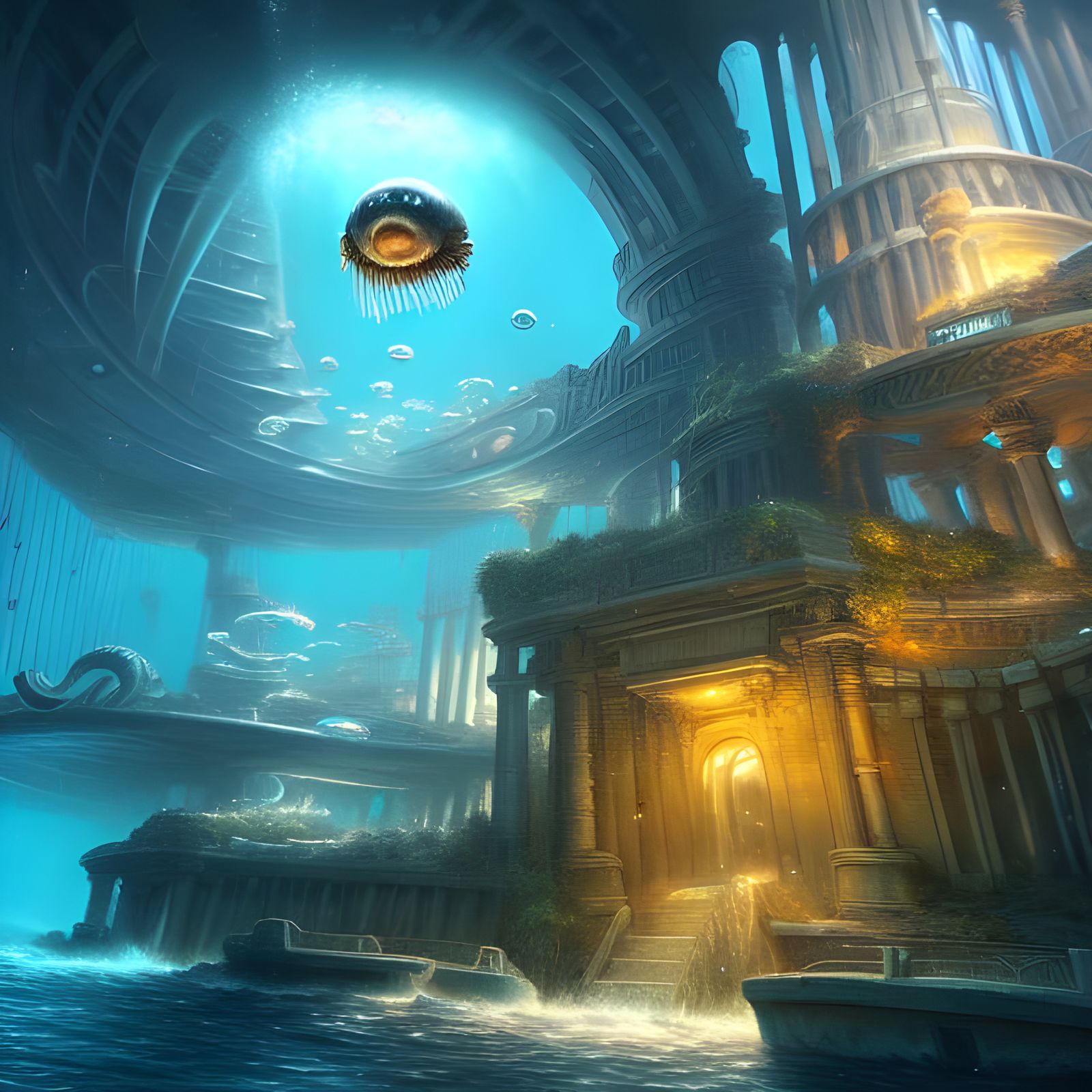 Jonas De Ro Inspired Atlantis Fantasy Art