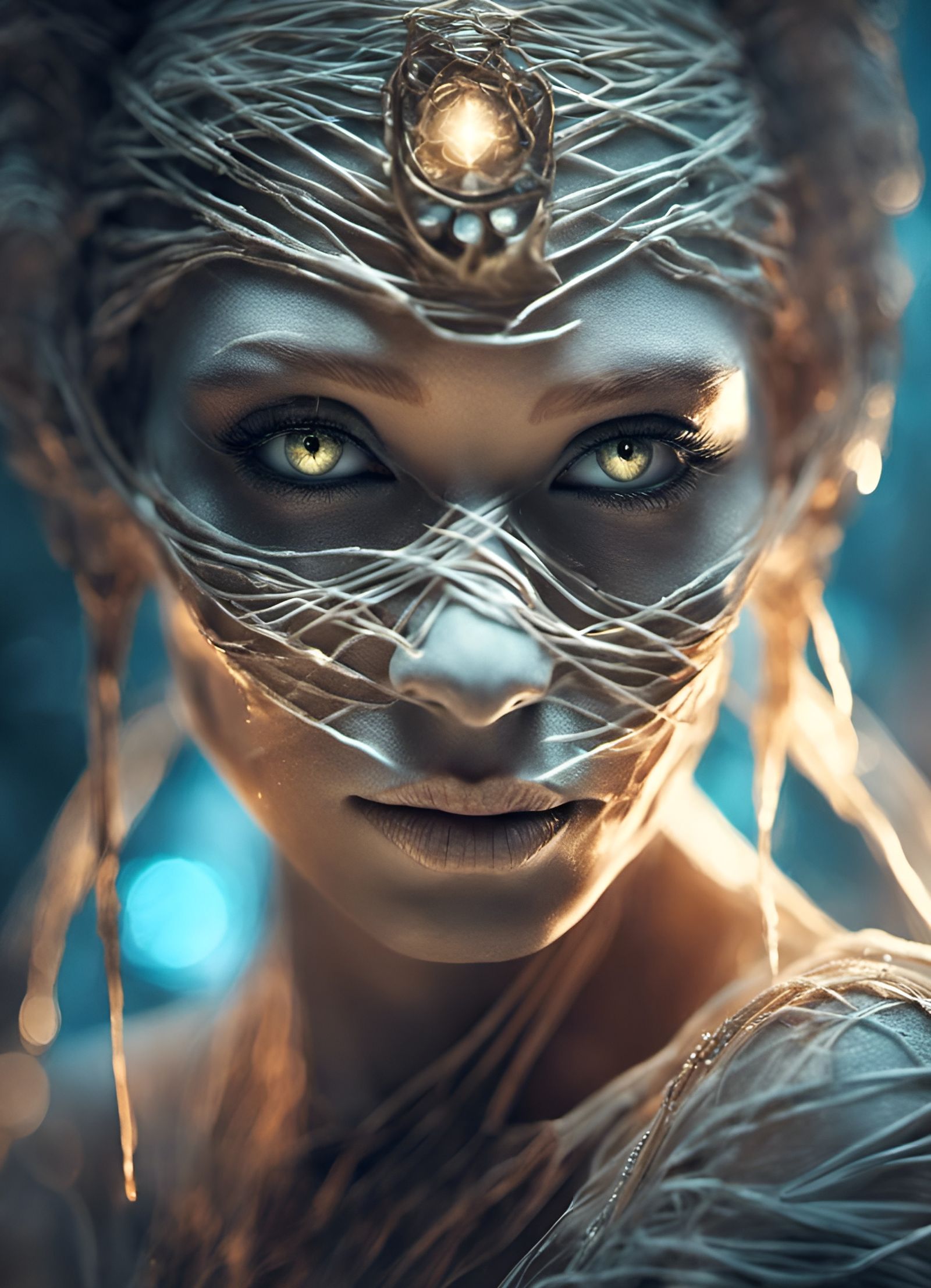 Gorgeous Mummy Goddess Portrait in Hyperrealistic Style