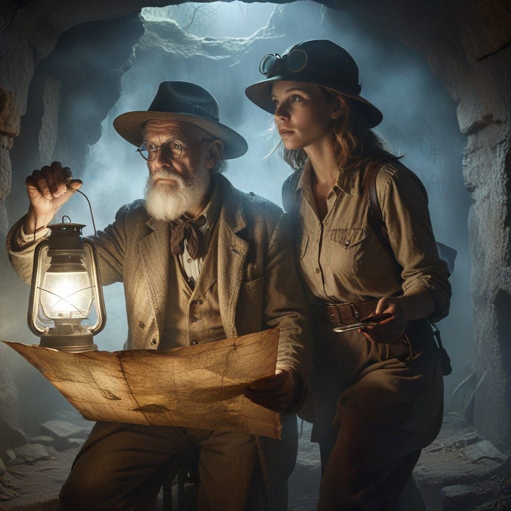 Archaeologists Explore Ancient Tomb in Dark Mist