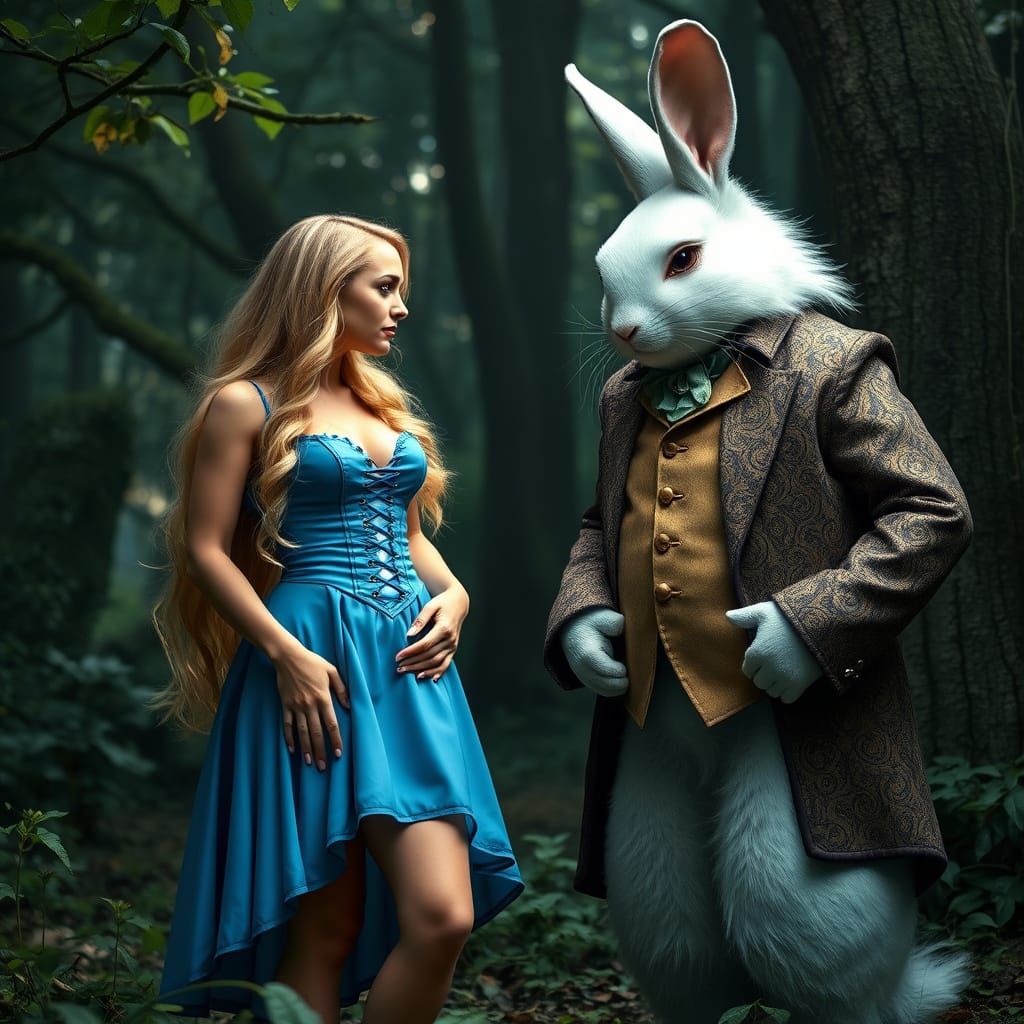 Ethereal Whimsy in Muted Hues: Adult Alice in Wonderland