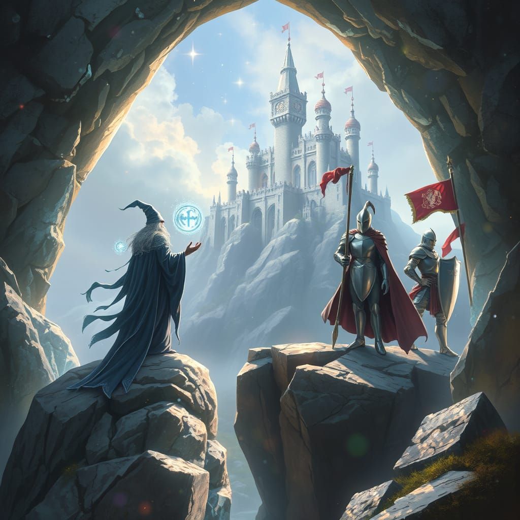 Ethereal Rock Arch Connects Wizard and Knight Realms in a Ra...