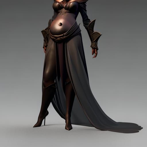 pregnant witch full body