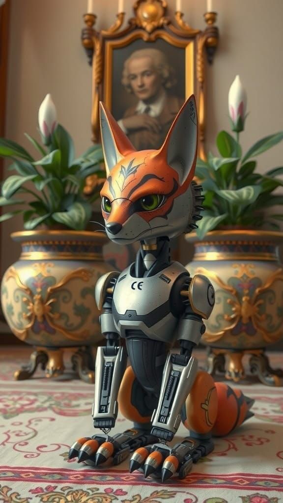 Fox-Like Robot in Diplomat's Home