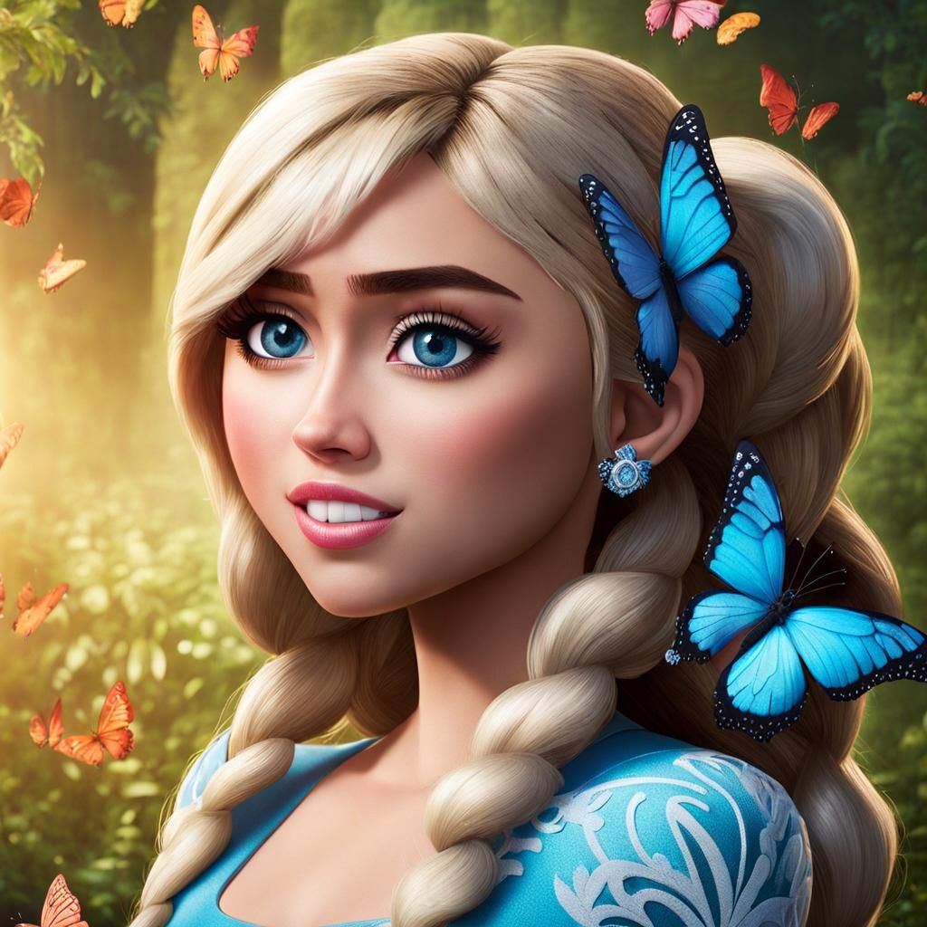 Miley Cyrus as Elsa