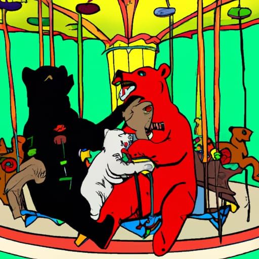 Mama Bear Nurses Vampire Twins on Carousel