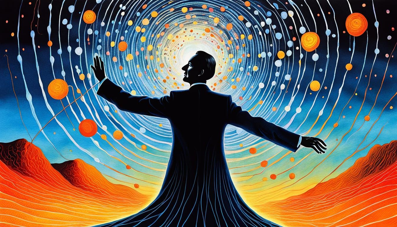 Surreal Digital Masterpiece in Hybrid Collage Style