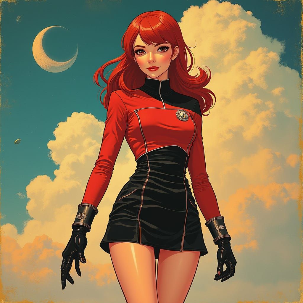 Rin Tohsaka as Retro-Futuristic Starfleet Officer