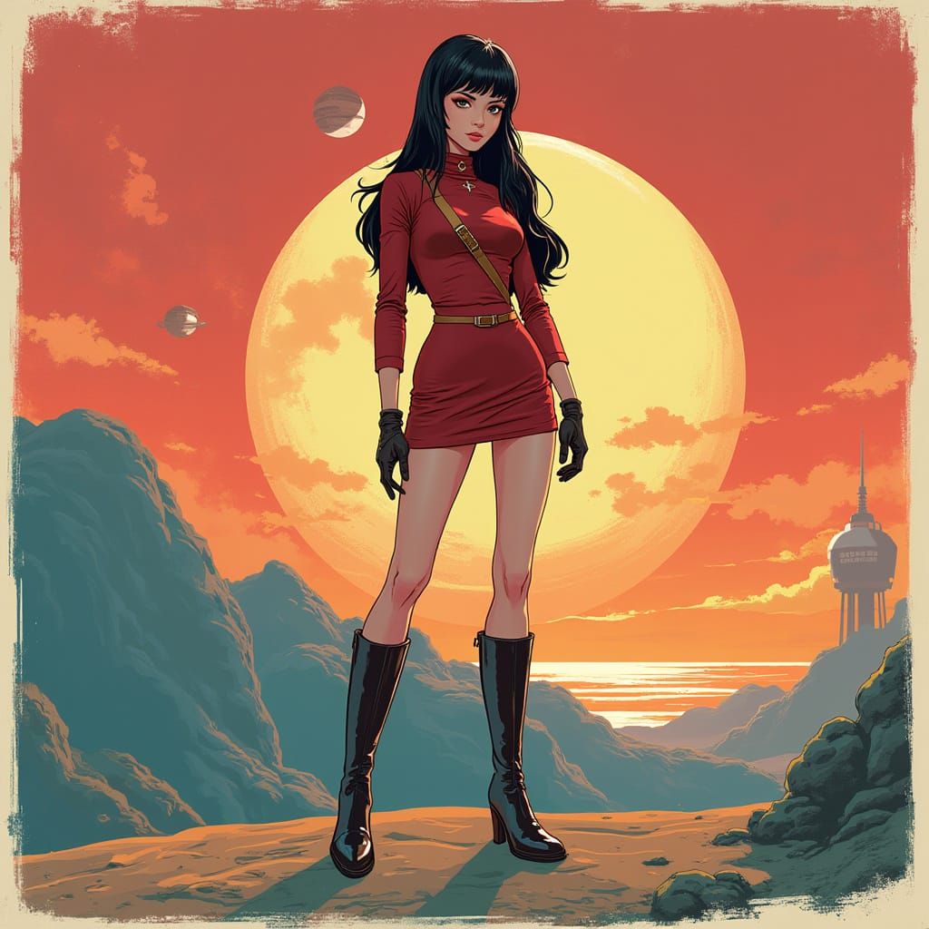 Retro Futuristic Space Explorer