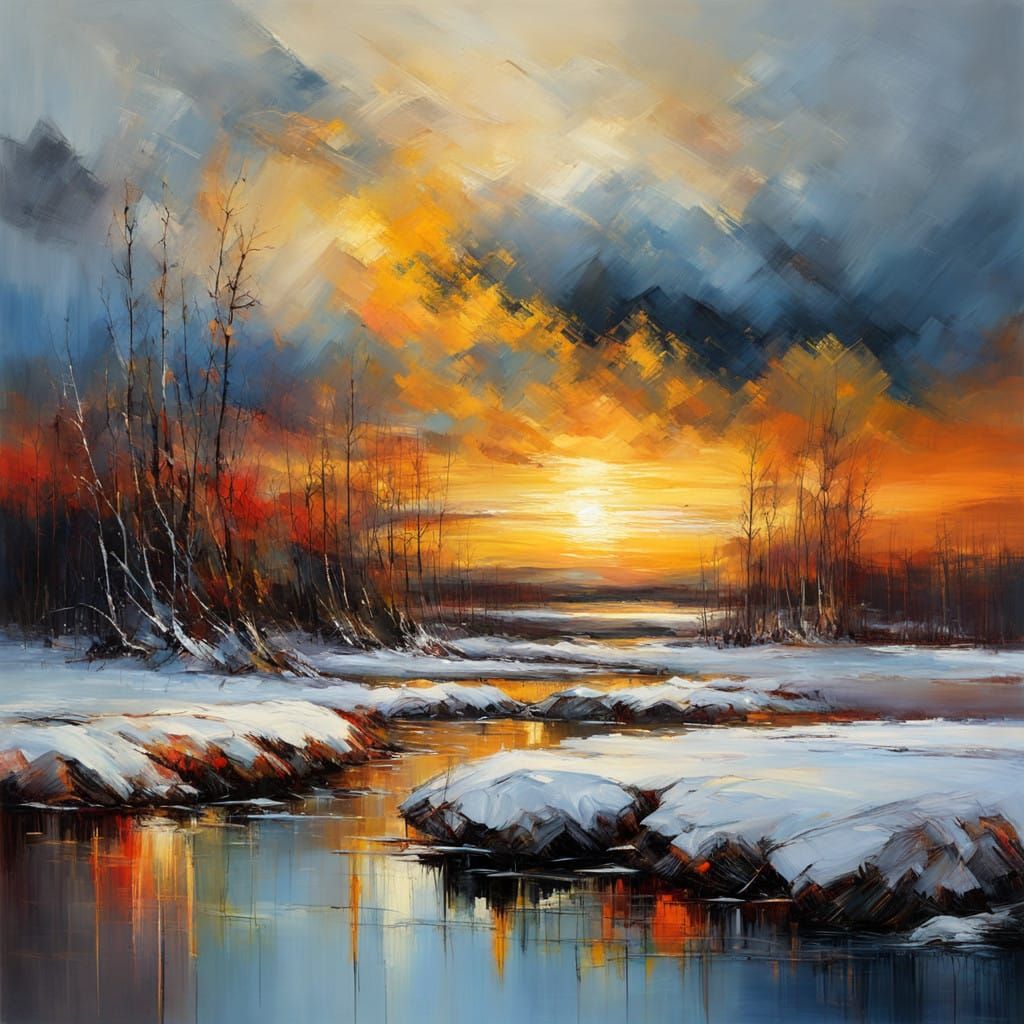 Calm winter landscape