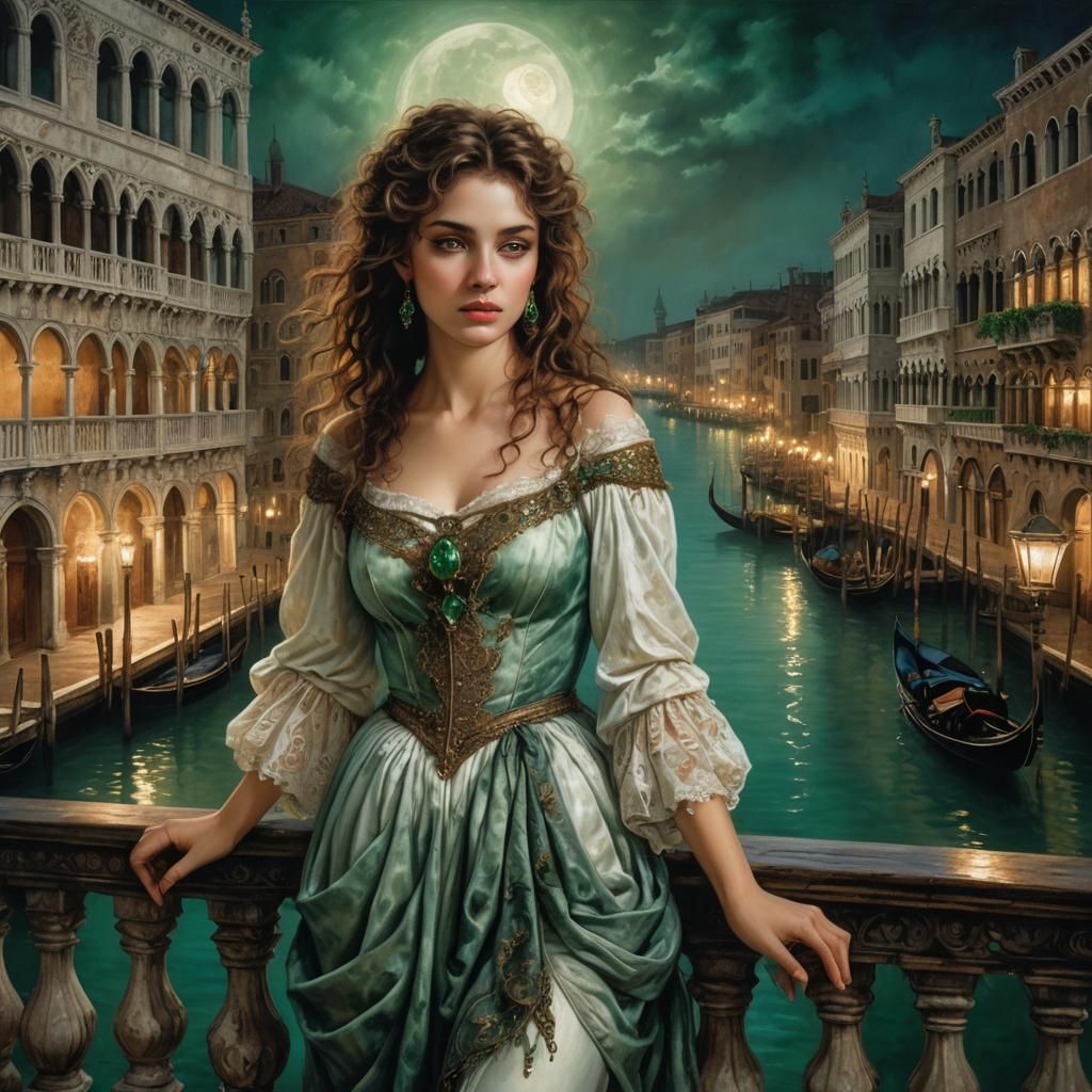 Venetian Dreamscape in Soft Romantic Lighting