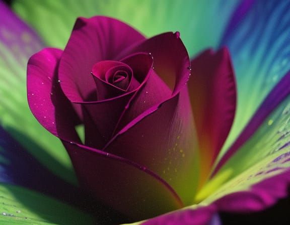 Art Deco Rose Galaxy Macro Photography