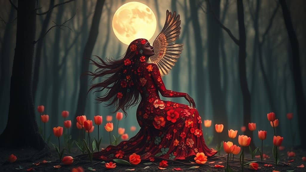 Seasonal Sovereignty: Flower Goddess Rises from the Forest