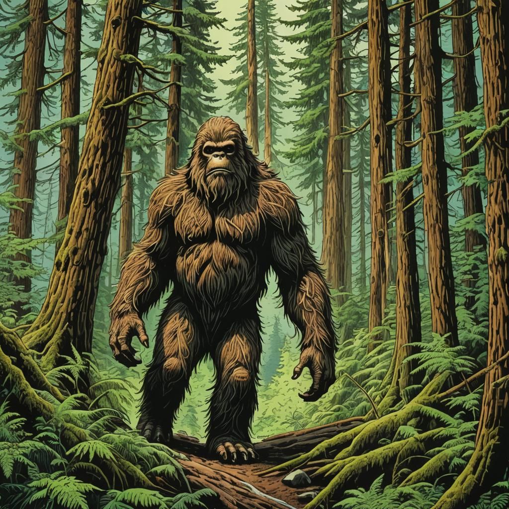 Oregon Sasquatch Comic Art