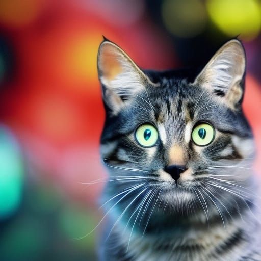 Biopunk Cat Space Pirate in Surrealist Painting