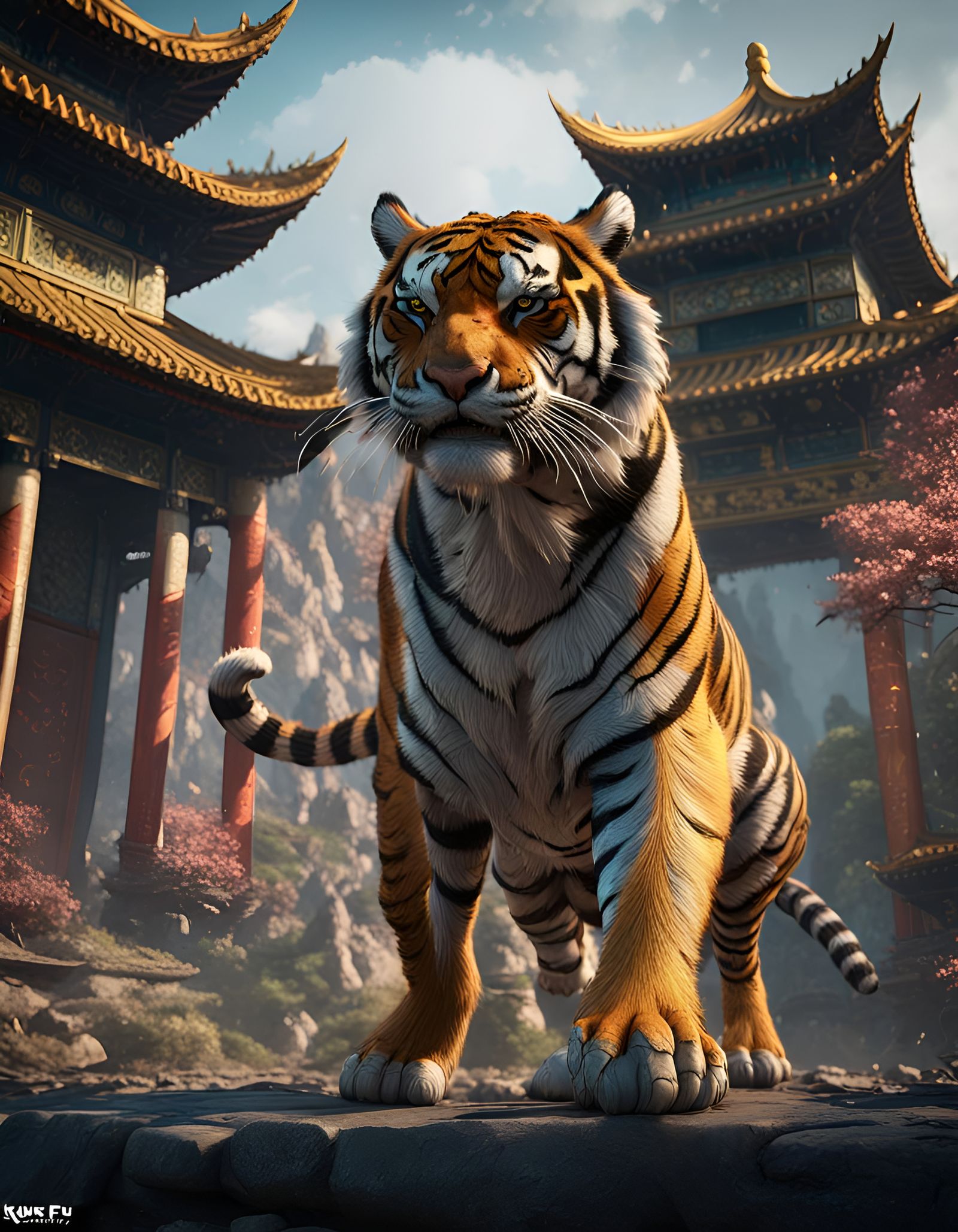 Kung Fu Tiger in Epic Cinematic Style