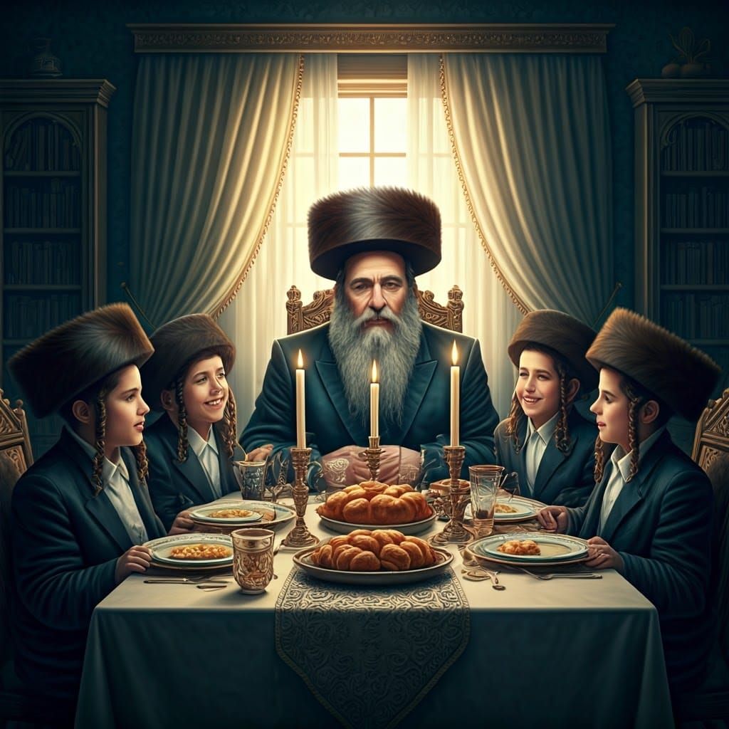 A Traditional Hasidic Family Celebrates Shabbat in Warmth an...