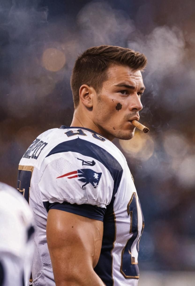 Dynamic Comic Book Football Player Illustration