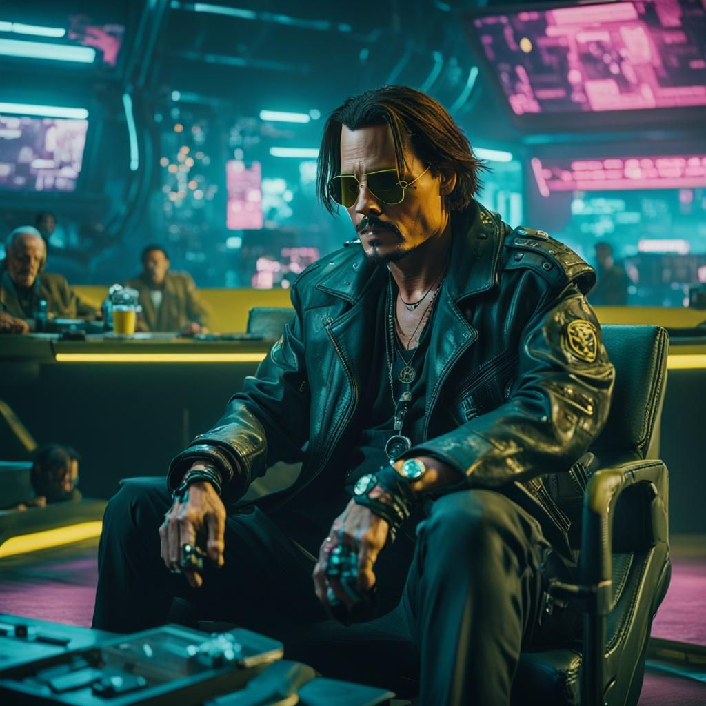Johnny Depp in Cyberpunk 2077: Cinematic Portrait