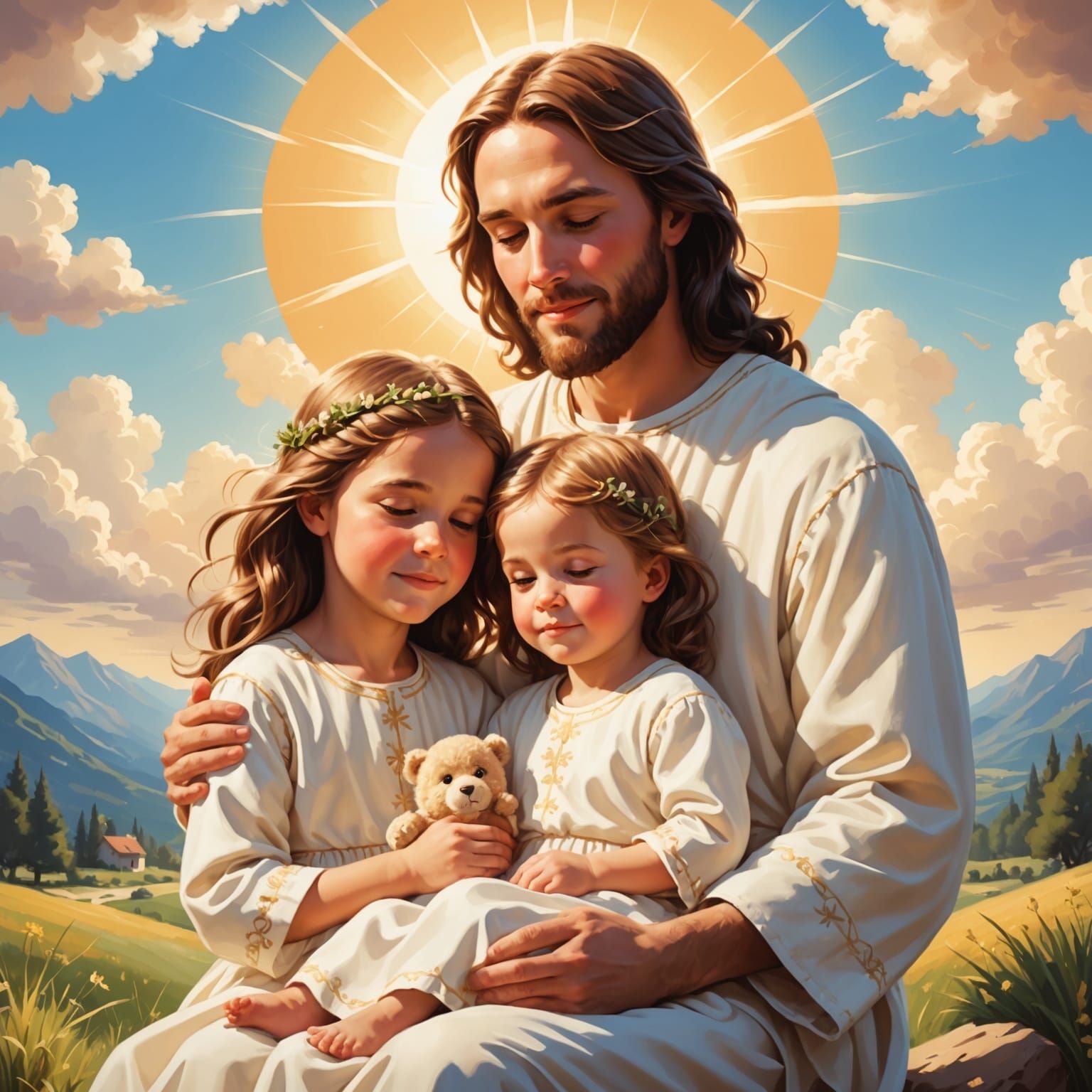 Children in Jesus's Lap, LDS Style