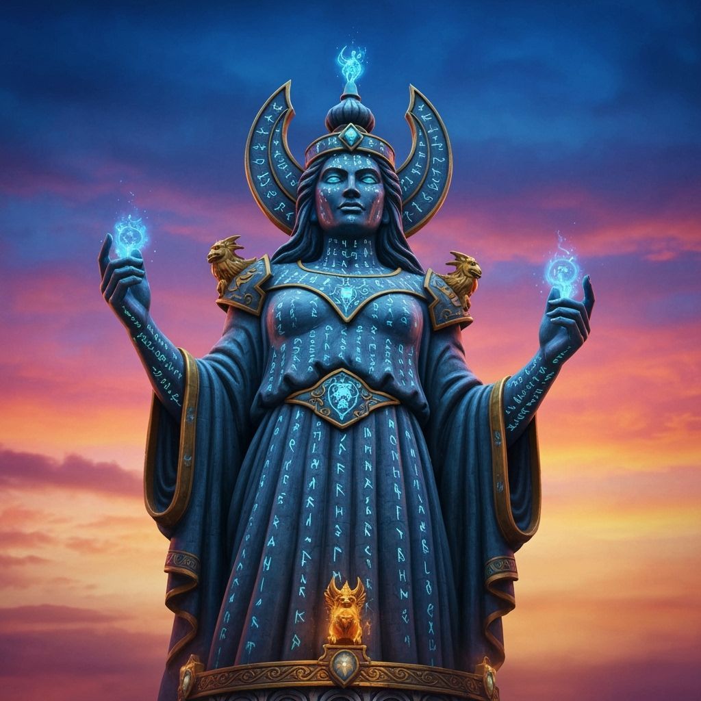 Wooden Statue of Liberty in Detailed Matte Painting Style